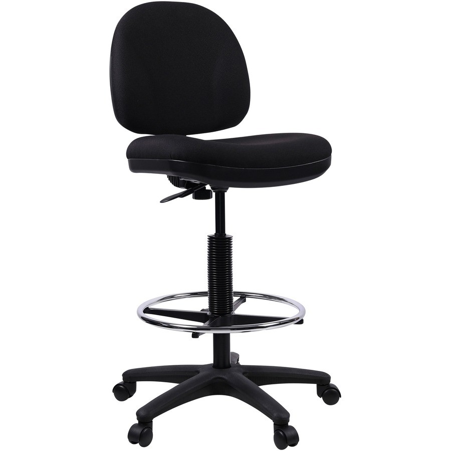 Lorell LLR80008 Pneumatic Adjustable Stool Black 24"x24"