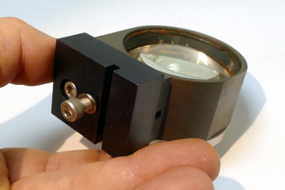 Microscope Optics Magnifier Accessory - Attachment 2" glass OD