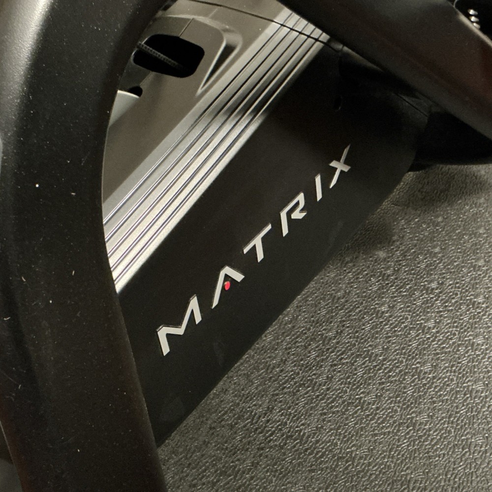 Matrix Rowing Machine Black Adjustable Seat Digital Display Home Gym