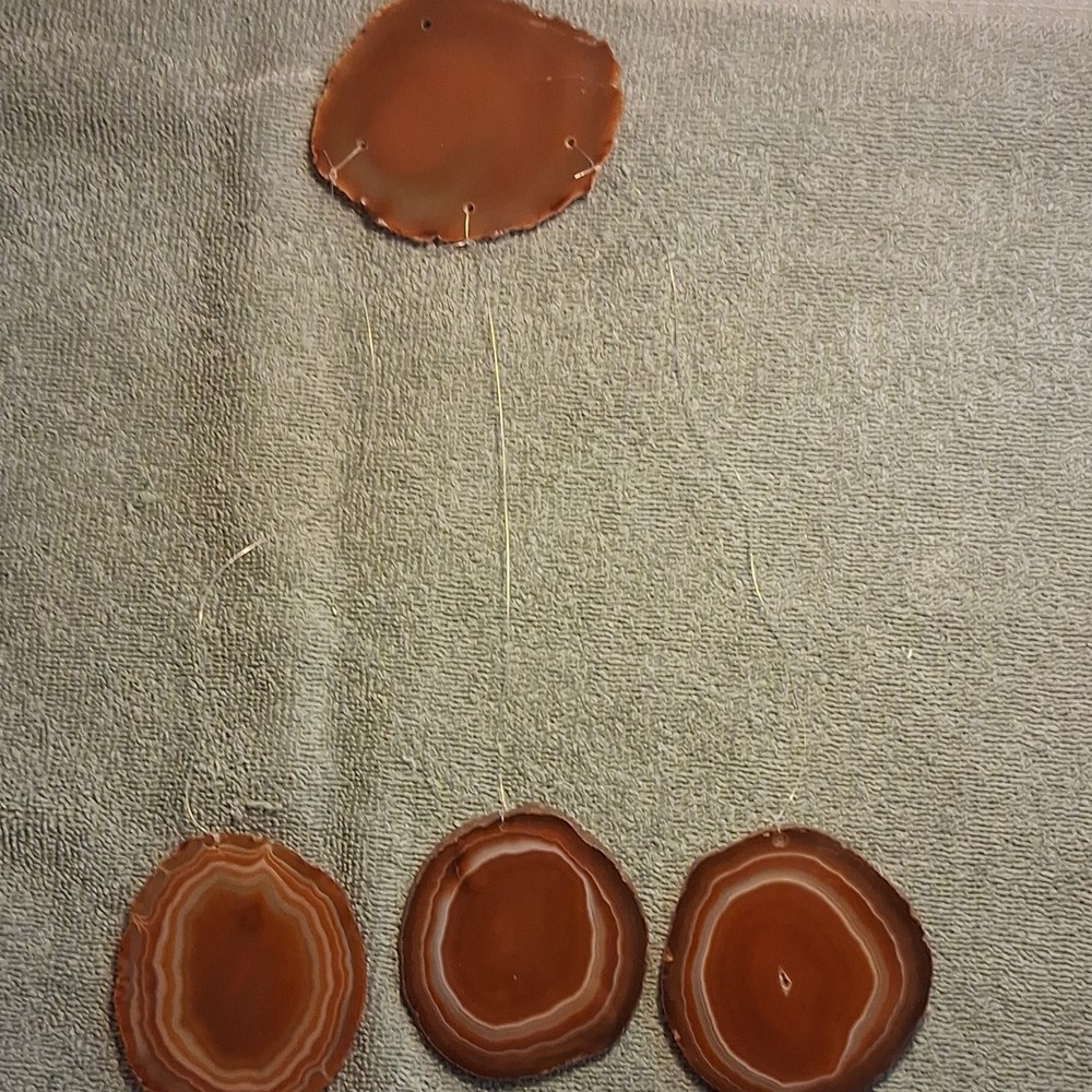 Brown Round Stone Wind Chime Hanging Decor