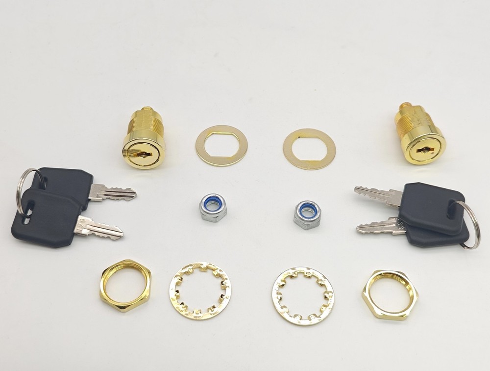 Armstrong Replacement Locks for Stack-On Safes (2-Pack), Brass Finish