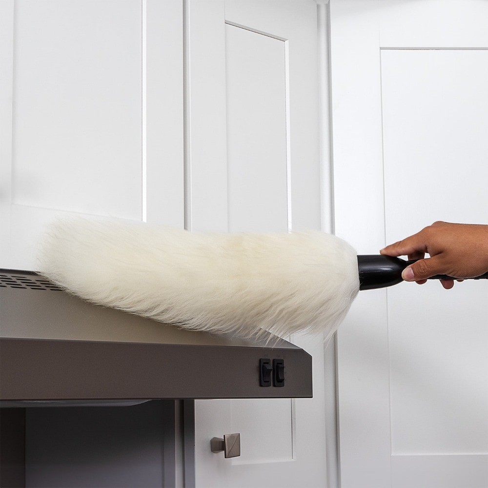 Libman Natural Lambs Wool Wand Duster Standard Extension Threaded Handle