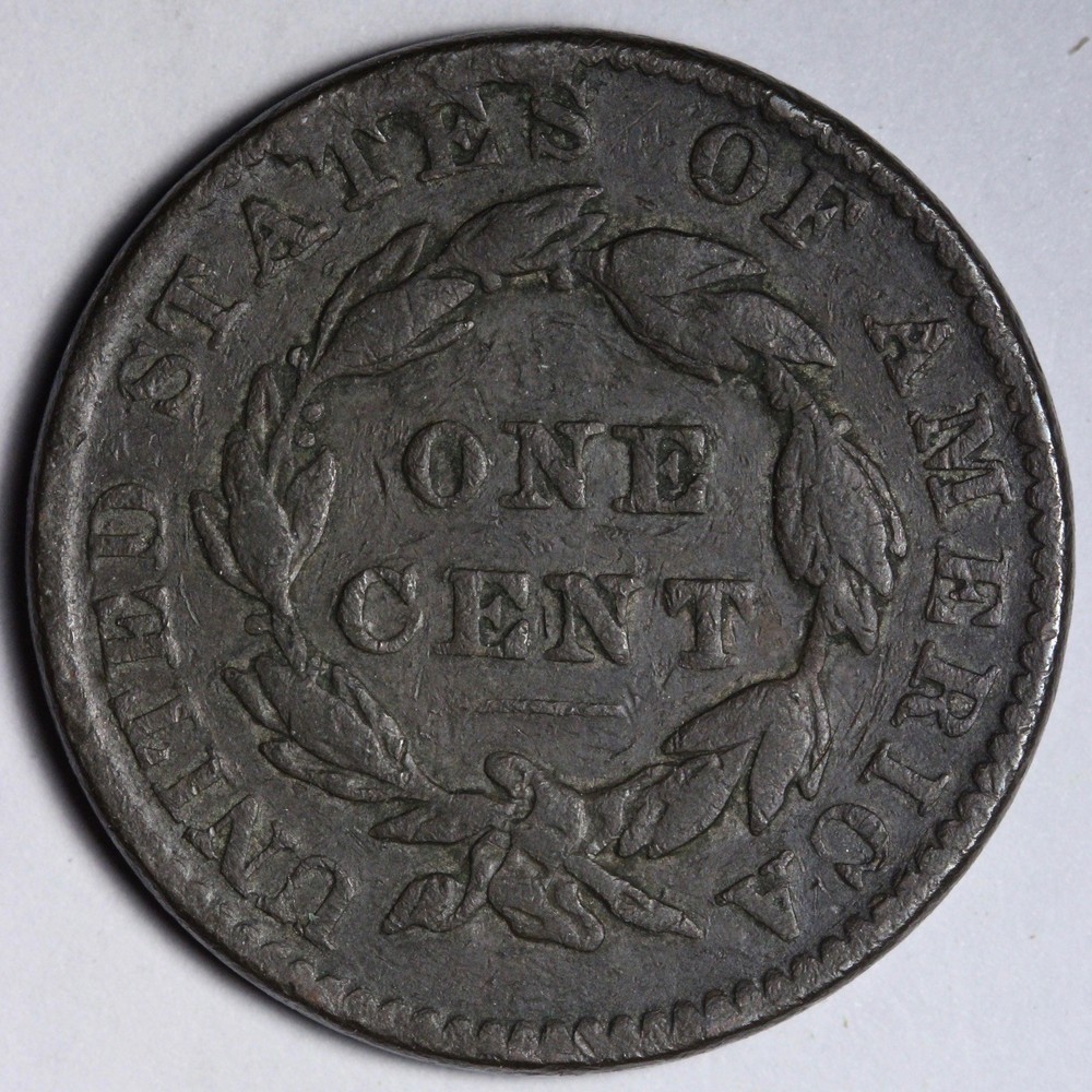 1831 Coronet Head Large Cent VF E108 ADNM