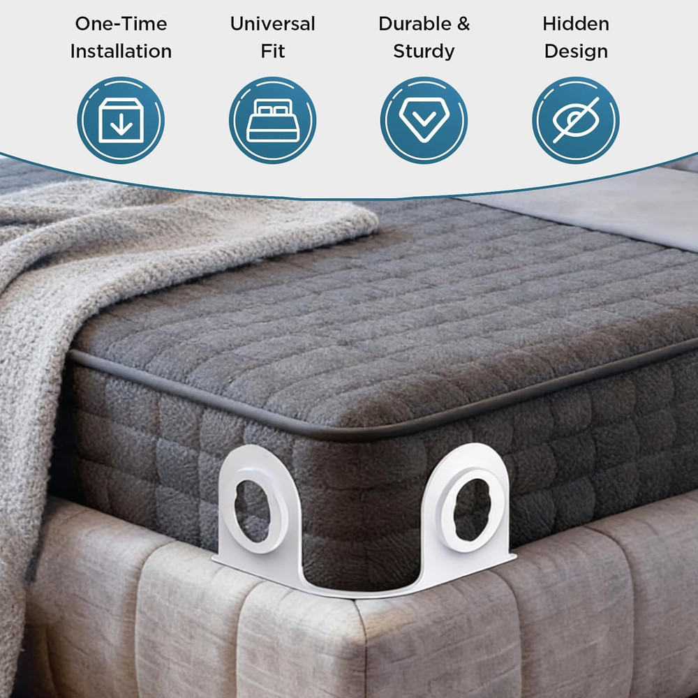 Fitted Sheet Holders - Corner Grippers for Secure, Tight Fit All Sizes