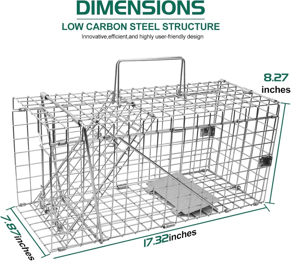 17.3-Inch Heavy Duty Folding Squirrel Trap - Humane Catch & Release Solution