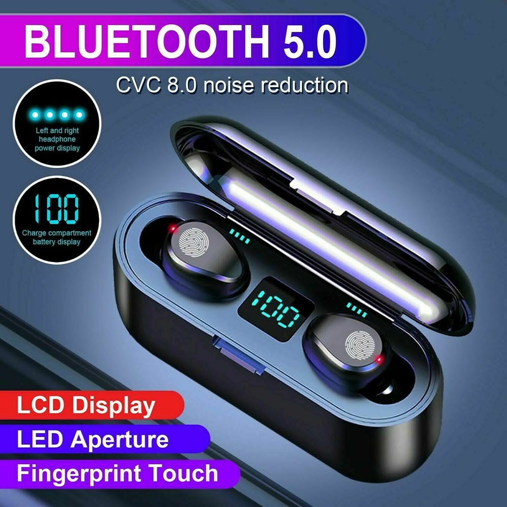Wireless Bluetooth Headset 5.0 Digital Display Dual Call Power Display Movement