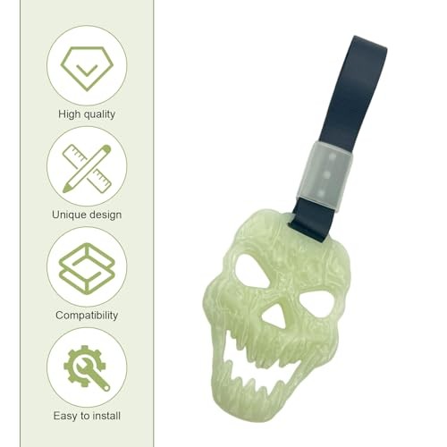 Skull Car Drift Charm, Front Rear Bumper Warning Ring 1 PC Fluorescent green