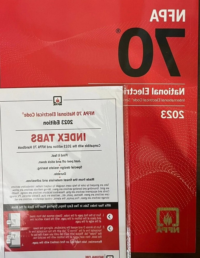 NEC 2023 Edition Code Book National Electrical Code AND INDEX TAB USA Stock