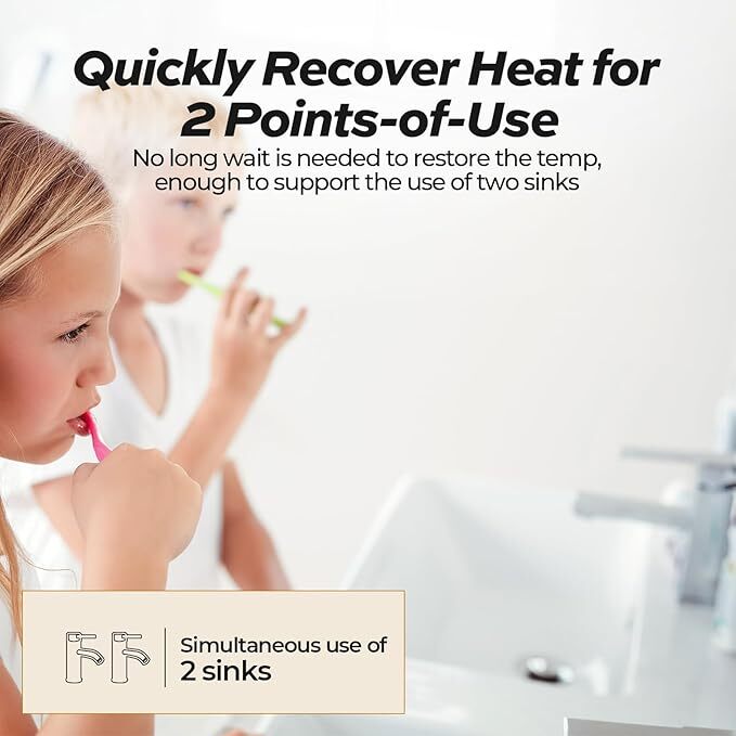 MIZUDO 8 Gallon Electric Mini Tank Water Heater 120V 1440W Under Sink Kitchen