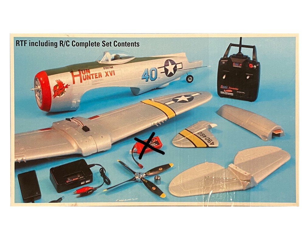 E-Scale P-47 Thunderbolt Hun Hunter 1000mm RC Warbird Retracts