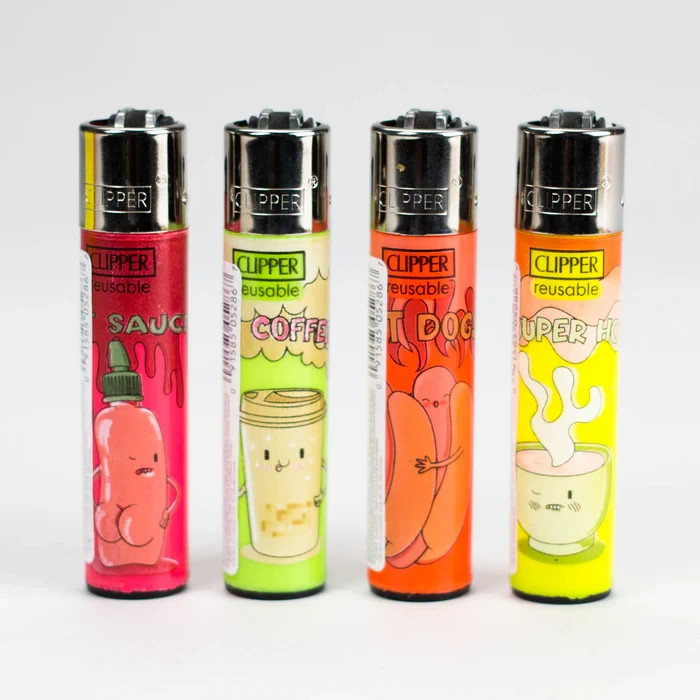 CLIPPER – Hot Sentences – Eliments Refillable Lighters (Value Pack of 48)