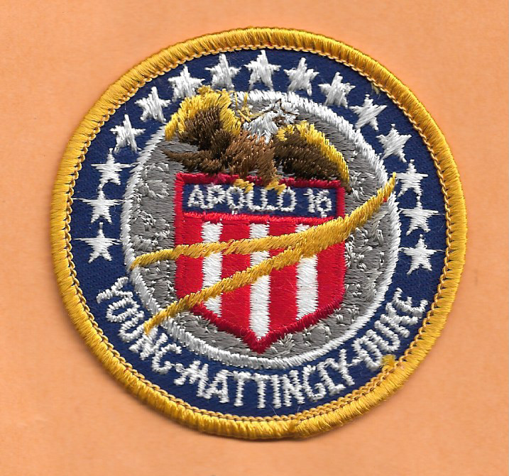 APOLLO 16 MISSION PATCH   3"  SPACE PATCH