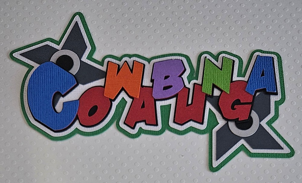 Cowabunga Title. Ninja Turtle Inspired. Scrapbook, Paper Piecing
