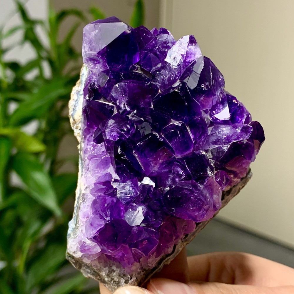 235G Natural Amethyst geode quartz clustercrystal specimen Healing