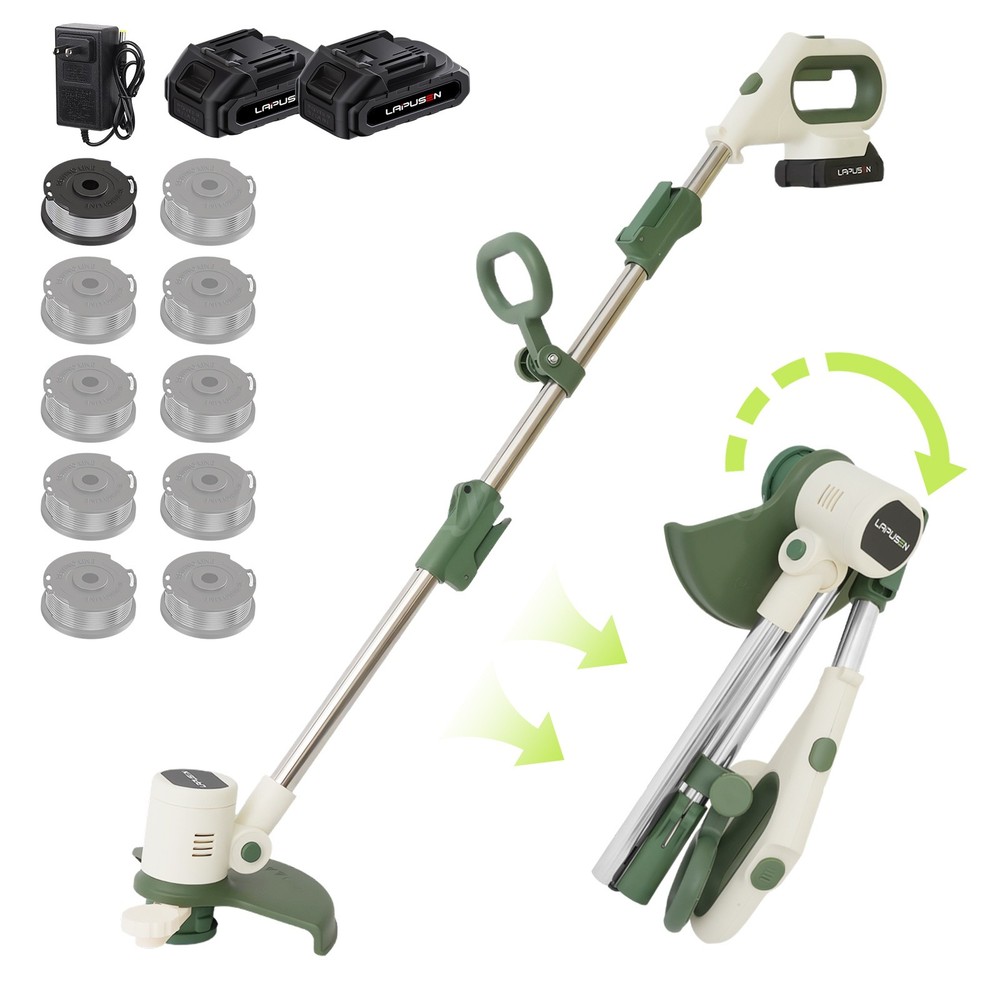 Cordless Weed Wacker Electric Weed Eater 11" String Trimmer w/10 Trimmer Lines