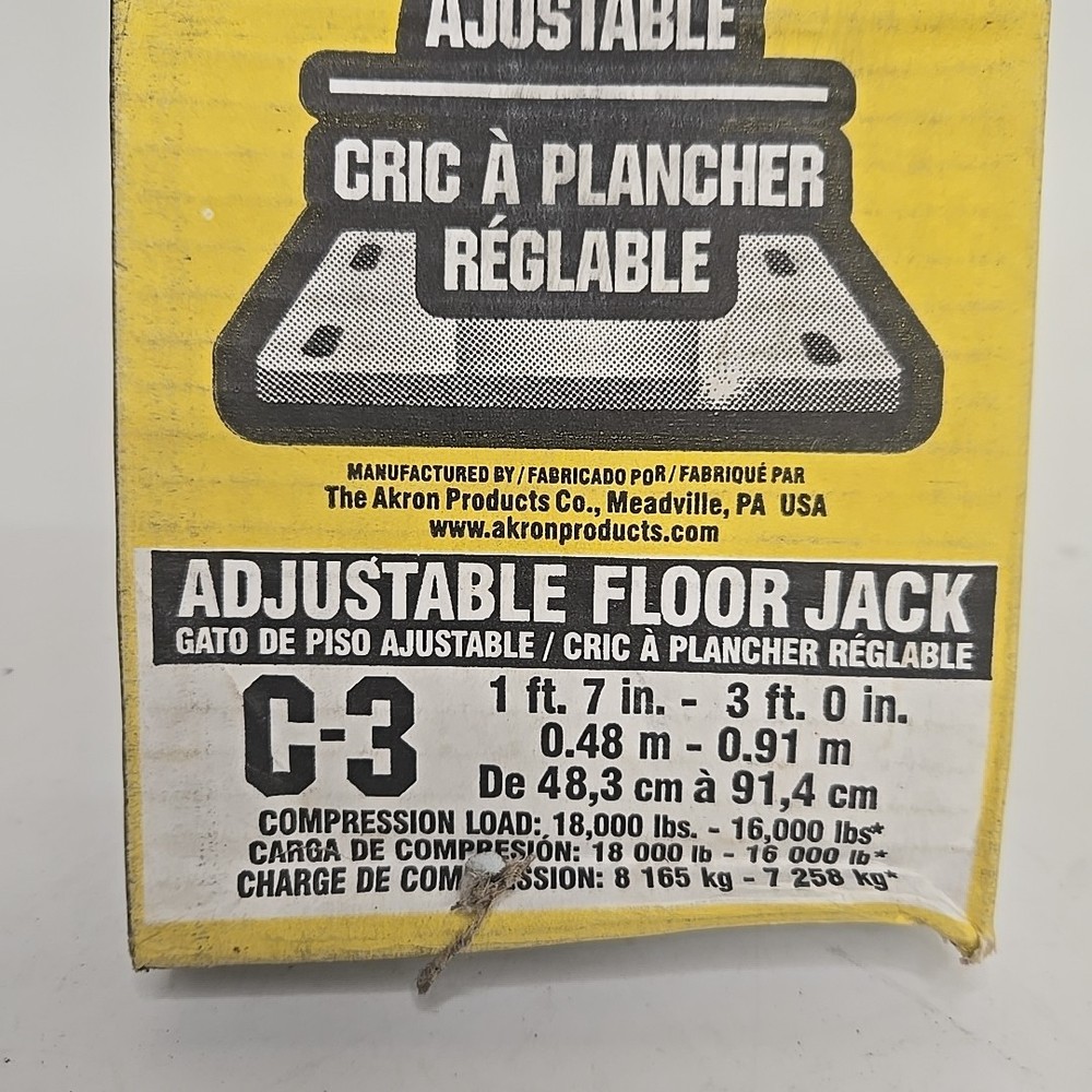 Akron Products C-3 Adjustable Floor Jack