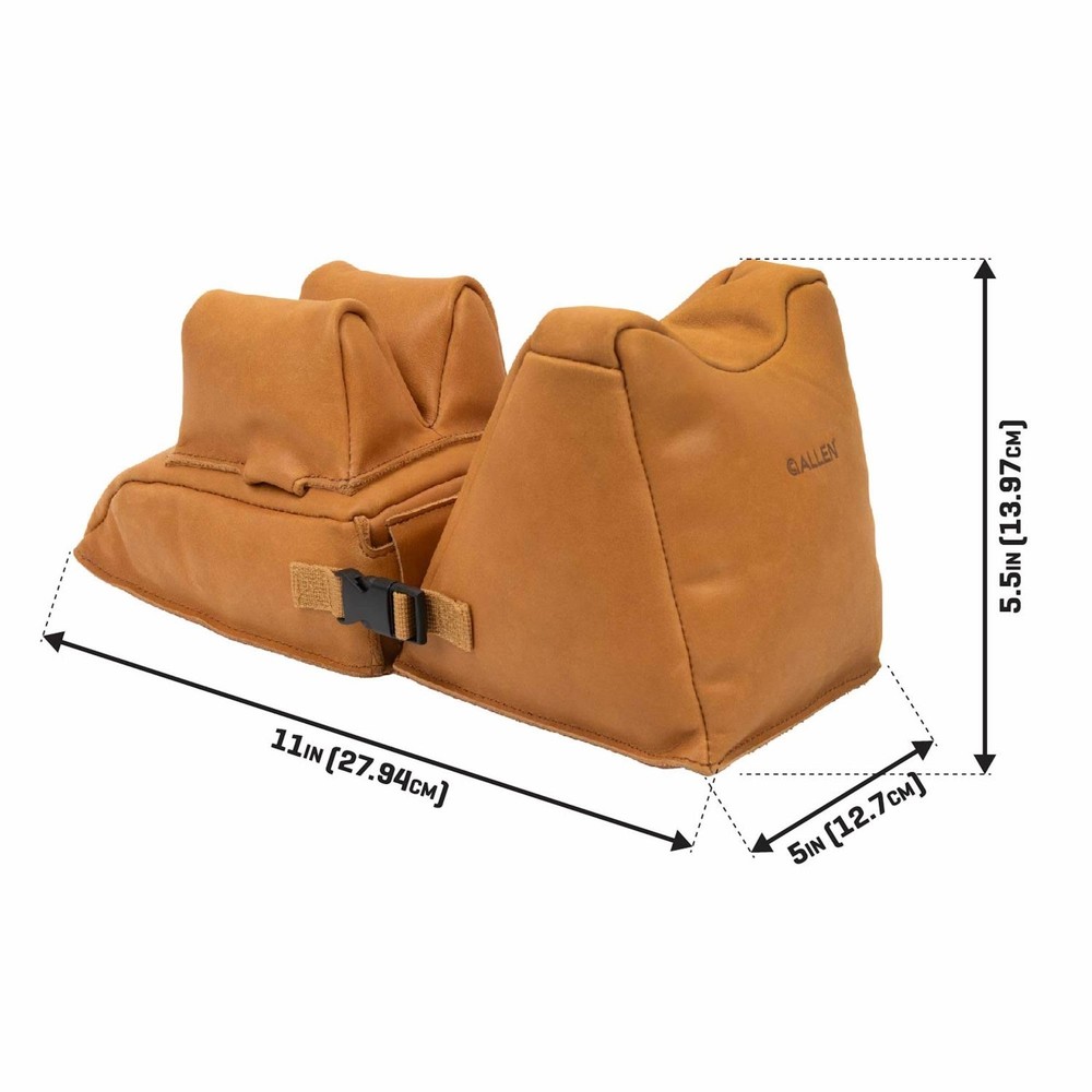 Longmont Leather Filled Front & Rear Shooting Rest Combo, Light Brown