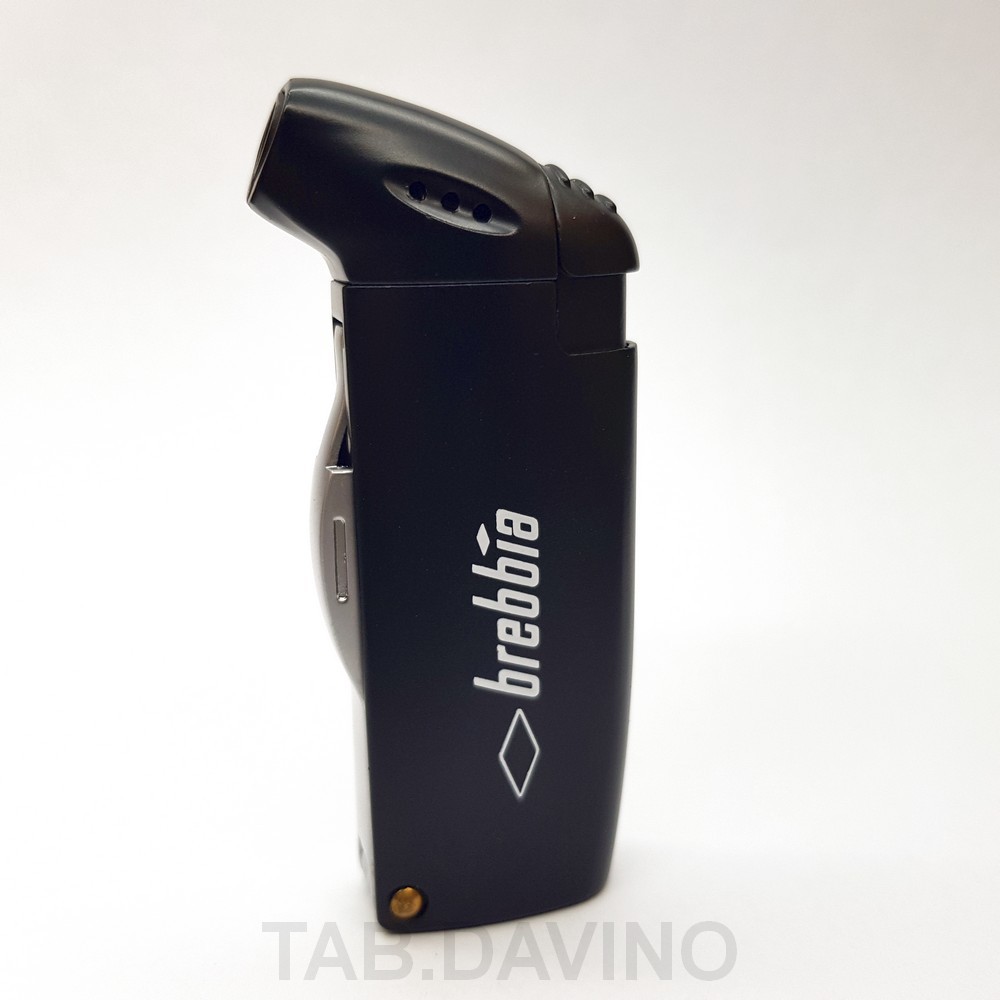 BREBBIA BLACK PIPE LIGHTER WITH CURAPIPE BOWL FLAME