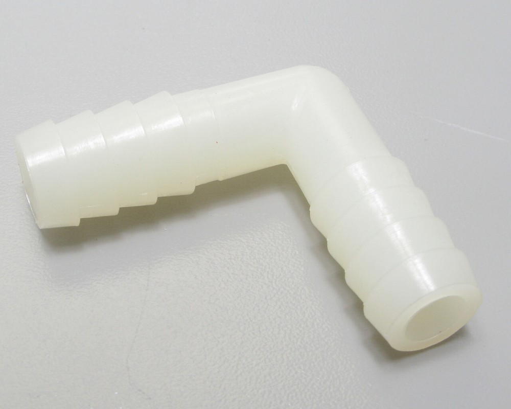 Unbranded Nylon Right Angle Hose Fitting, 3/8" Barb, 10pcs