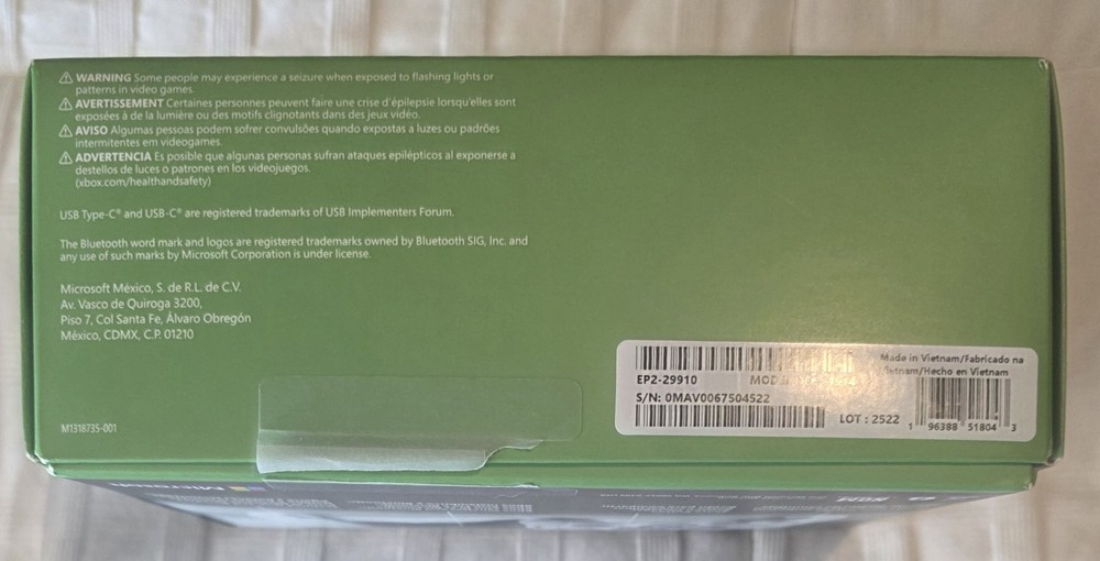 *BOX ONLY* Microsoft XBox Arctic Camo Special Edition Wireless Controller