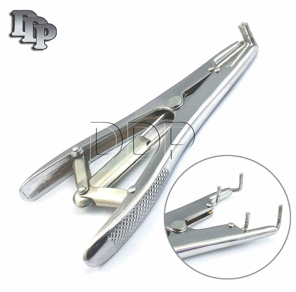 Elastrator Silver Stretching Forceps Veterinary Instruments