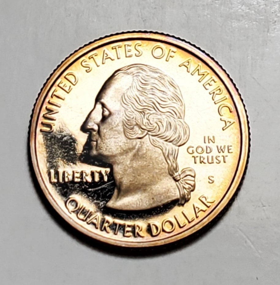 TONED 1999 S DELAWARE STATE QUARTER CLAD PROOF UNC #C5246