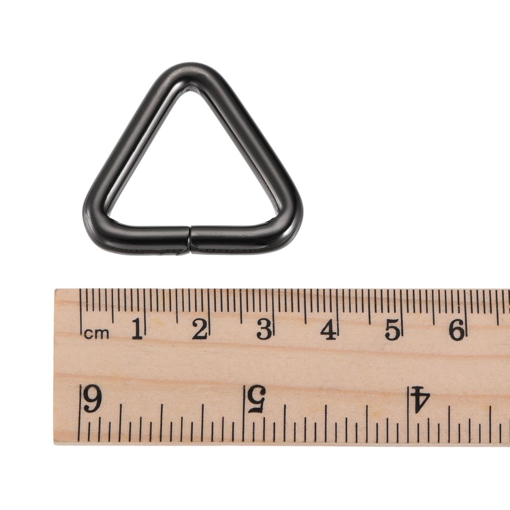 Metal Triangle Buckle 25mm Inner Width Dark Grey 20pcs