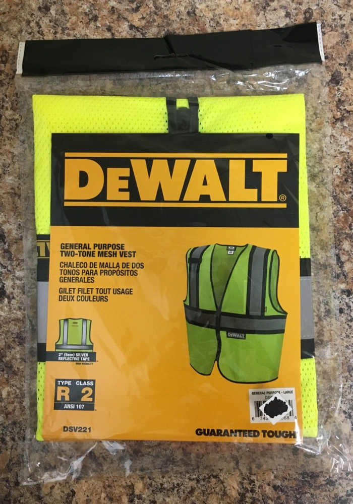 DeWalt DSV221-L General Purpose Two-Tone Mesh Vest Class 2 Size Large