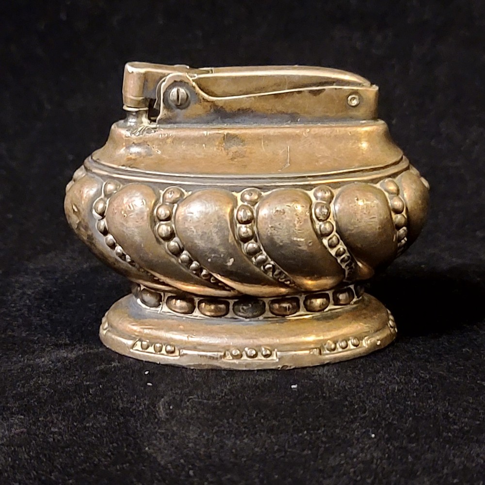 Vintage Ronson "CROWN" Table Lighter Silver Plate USA