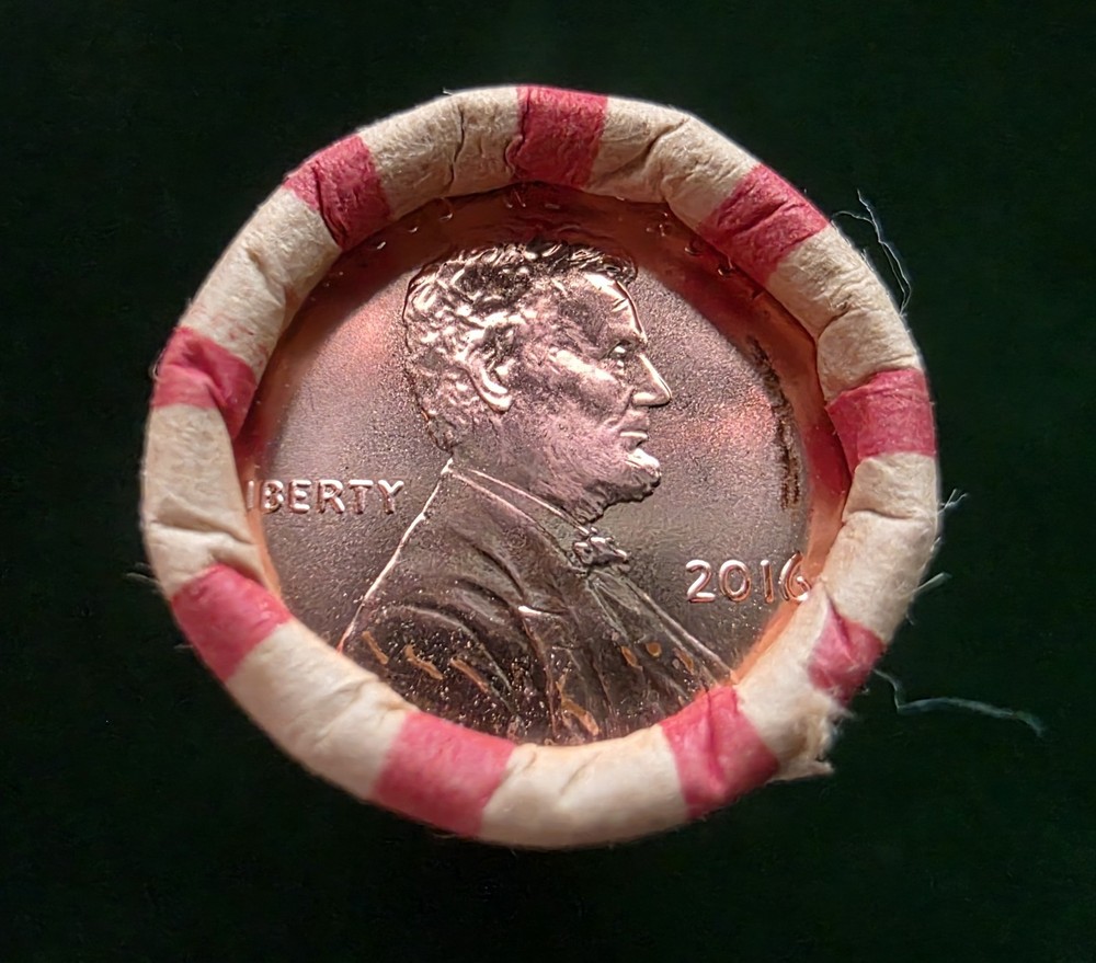 2016 P LINCOLN SHIELD CENT ROLL 50 COINS UNCIRCULATED