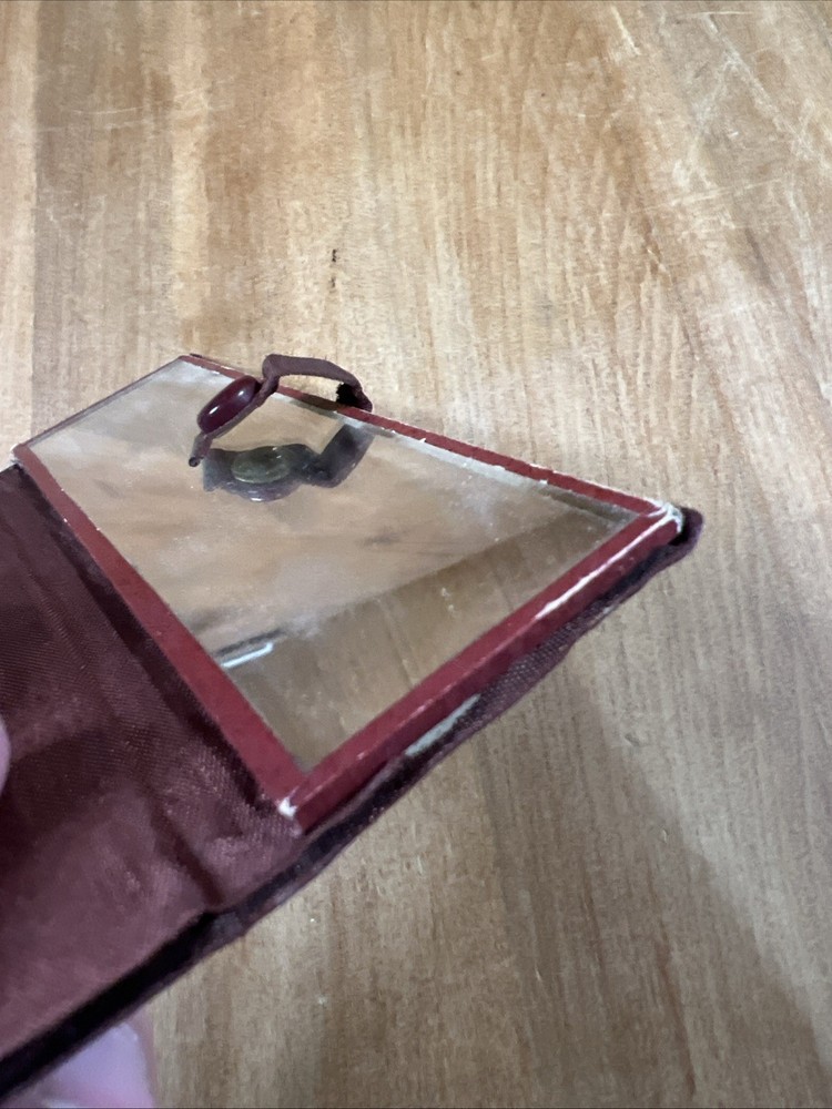 Vintage Pocket Comb And Mirror With Case