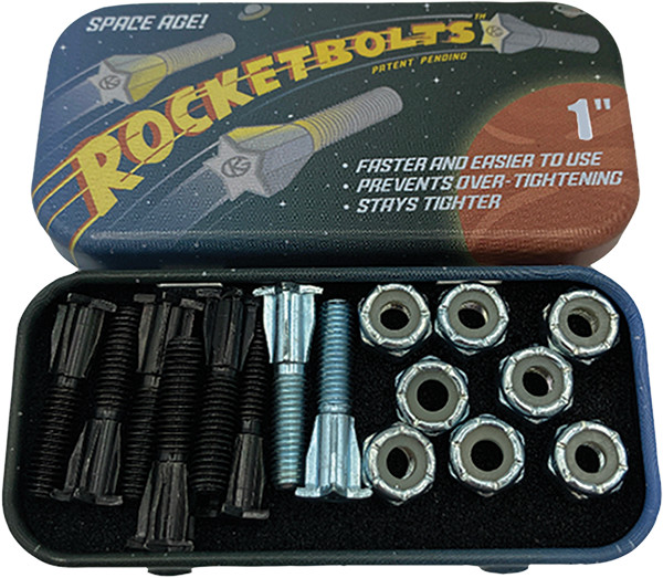 GRING KING ROCKET BOLTS HARDWARE 1" BLK/SIL 1set