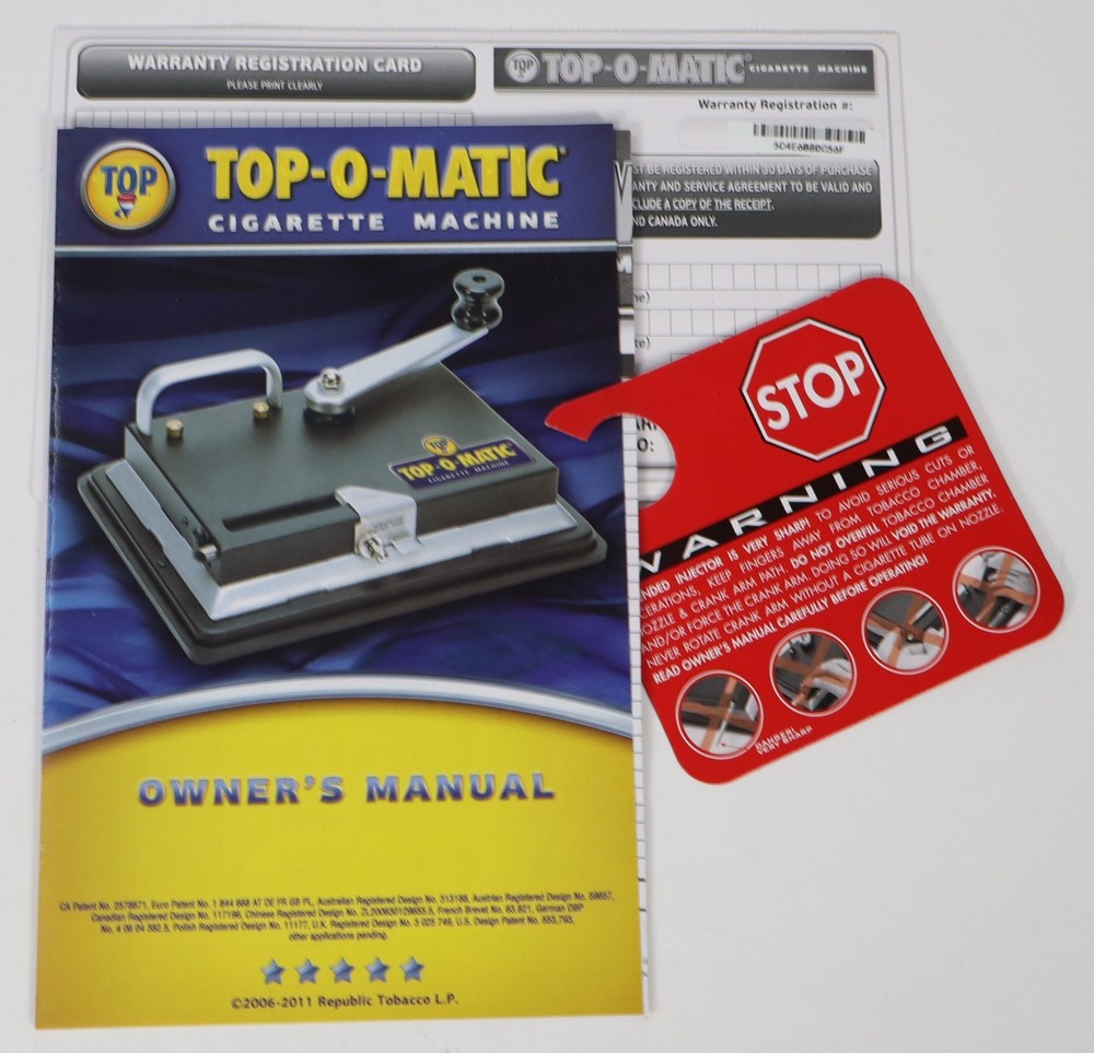 Top-O-Matic Cigarette Machine with Mat