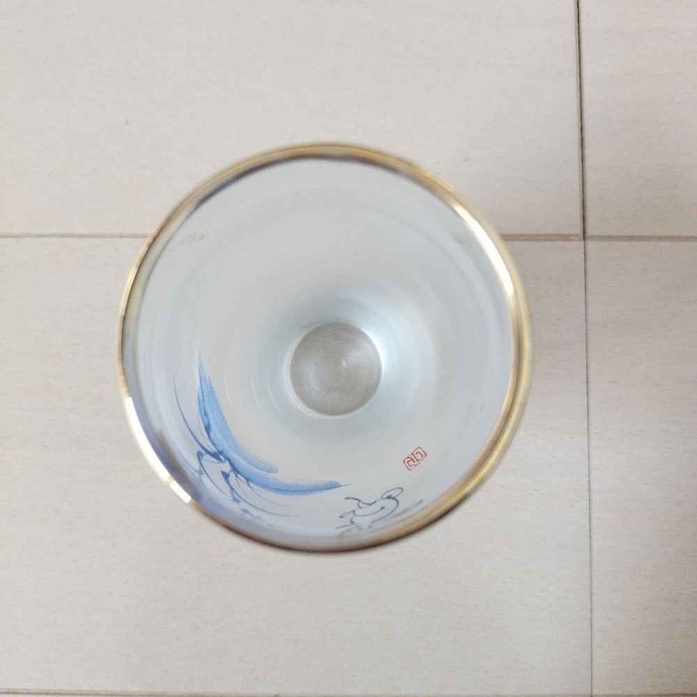 Set of 4 glass sake cups