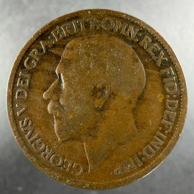 1917 Great Britain Half Penny Strong Details