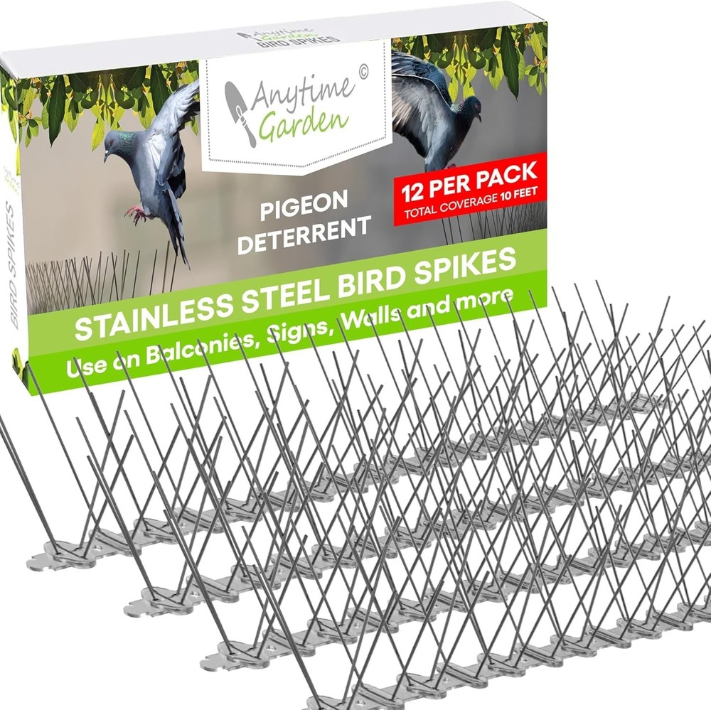 Versatile Bird Spikes - 12 Sections, Easy Install: Perfect for Pigeons & More