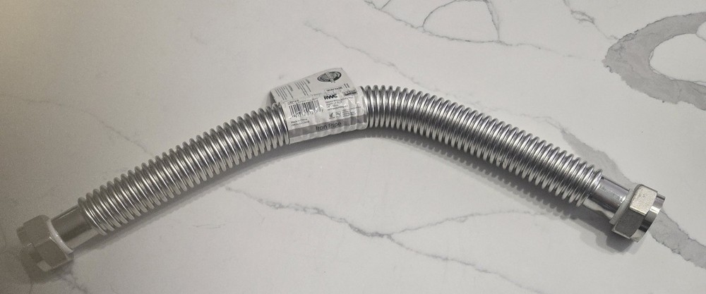 1-1/4 Inch FIP X 1-1/4 Inch FIP X 24 Inch Stainless Steel Water Heater Quickflex