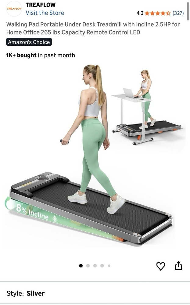 Walking Pad Portable Under Desk Treadmill