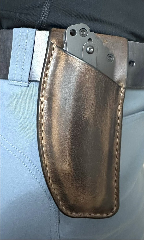 Strider SnG Leather Belt Sheath Handcrafted