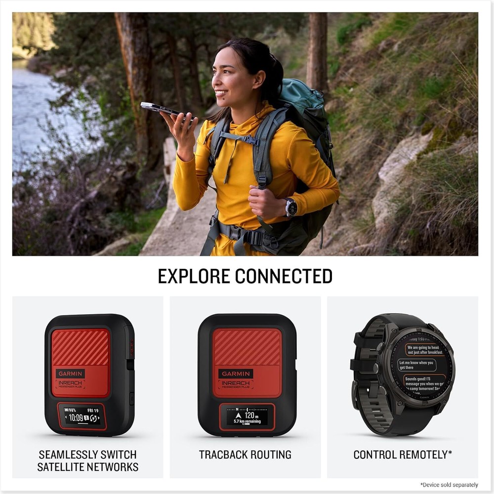 Garmin inReach Messenger Plus SOS Satellite Tracker Communicator