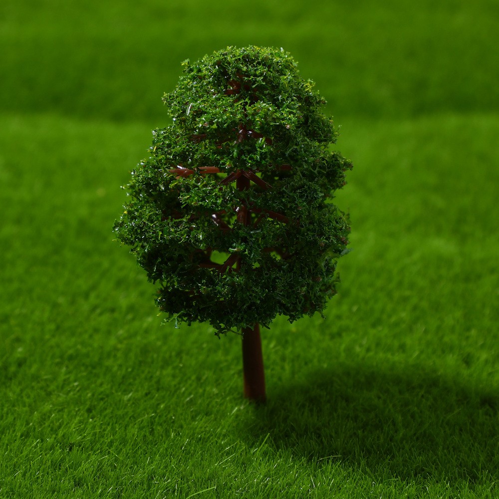 20 Pcs Plastic 9 CM Green Model Trees for Architectural Scenery Layout