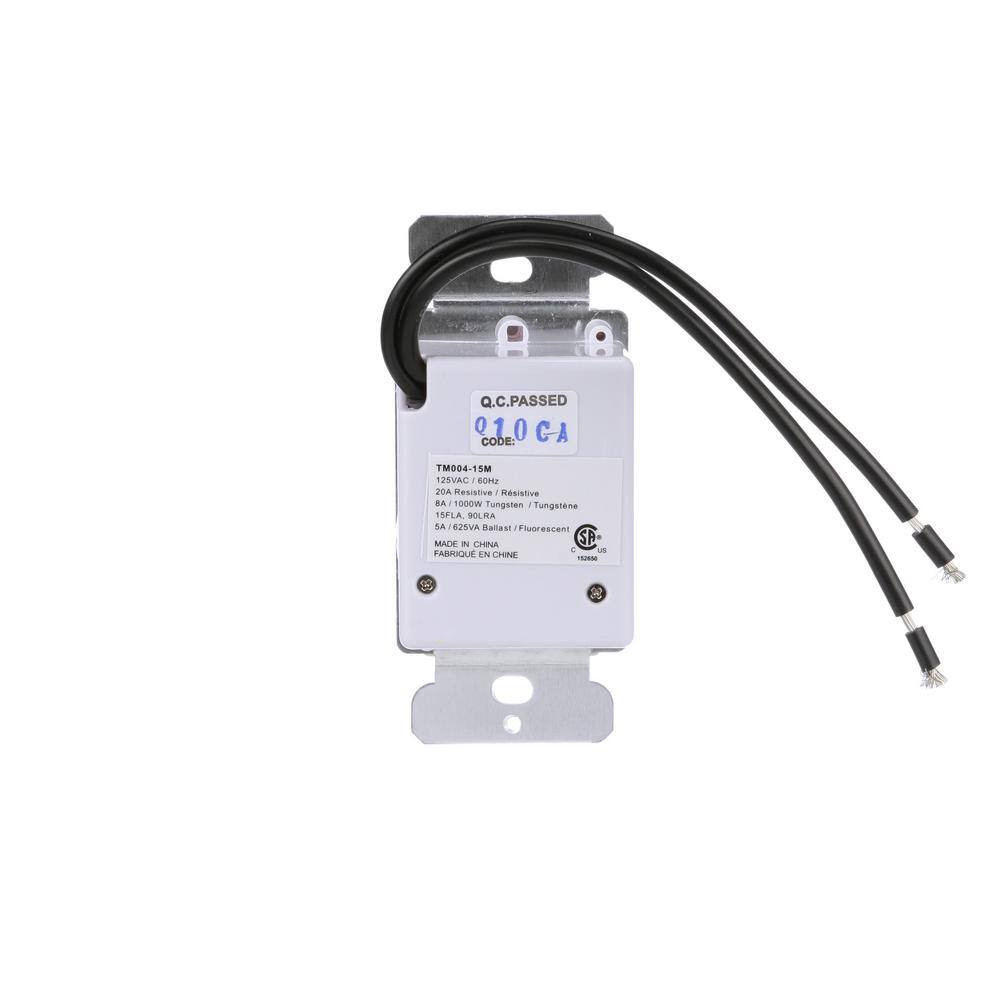 20-Amp 15-Minute In-Wall Spring Wound Countdown Timer Switch, White