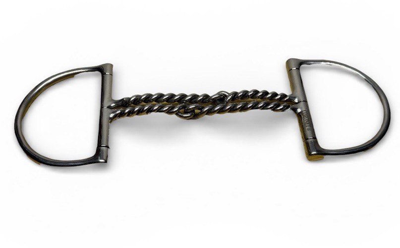 Double Twisted WireBig Dee Ring Snaffle Bit 5" Mouthpiece Coronet