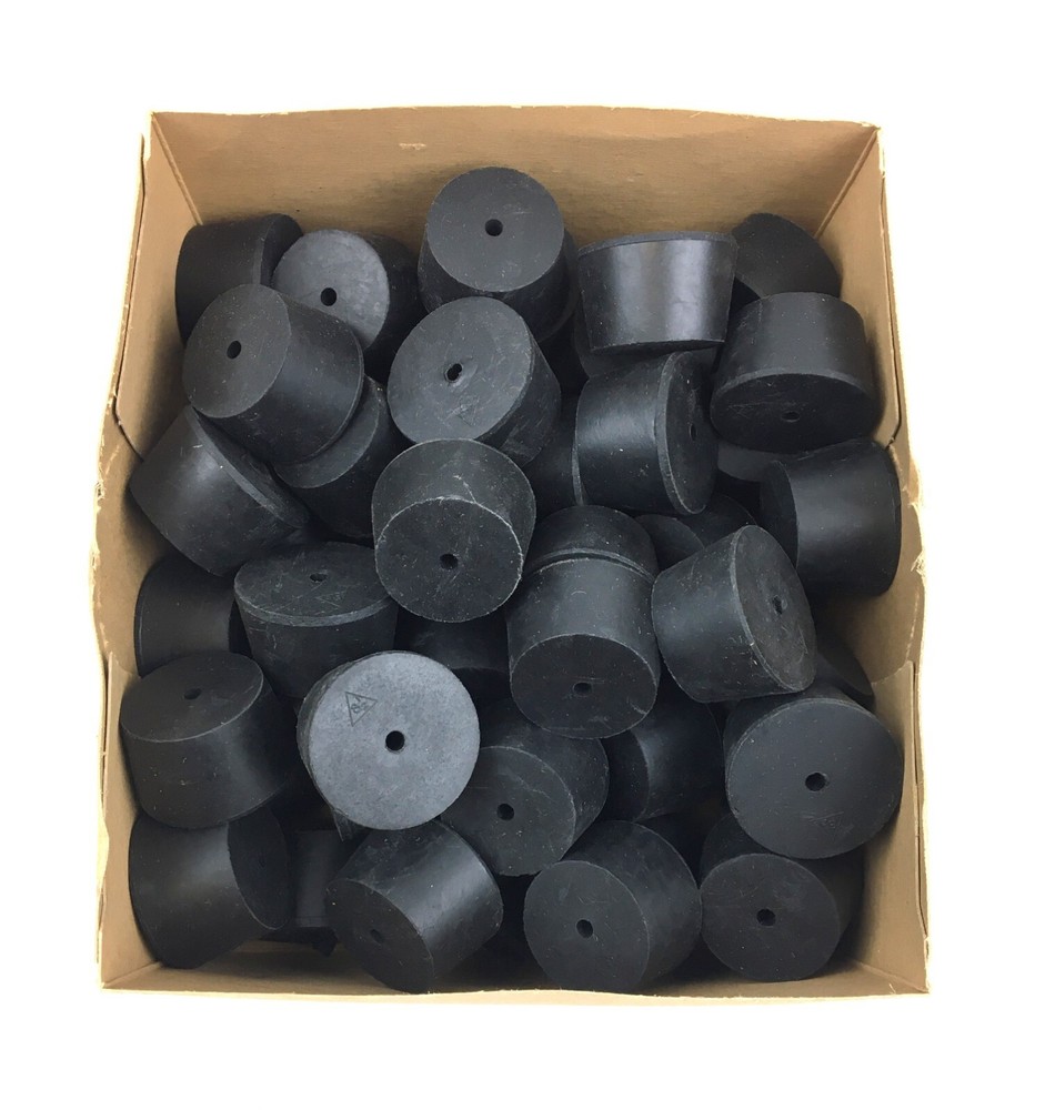 one-hole laboratory rubber stoper,black, size 81/2 (8.5)