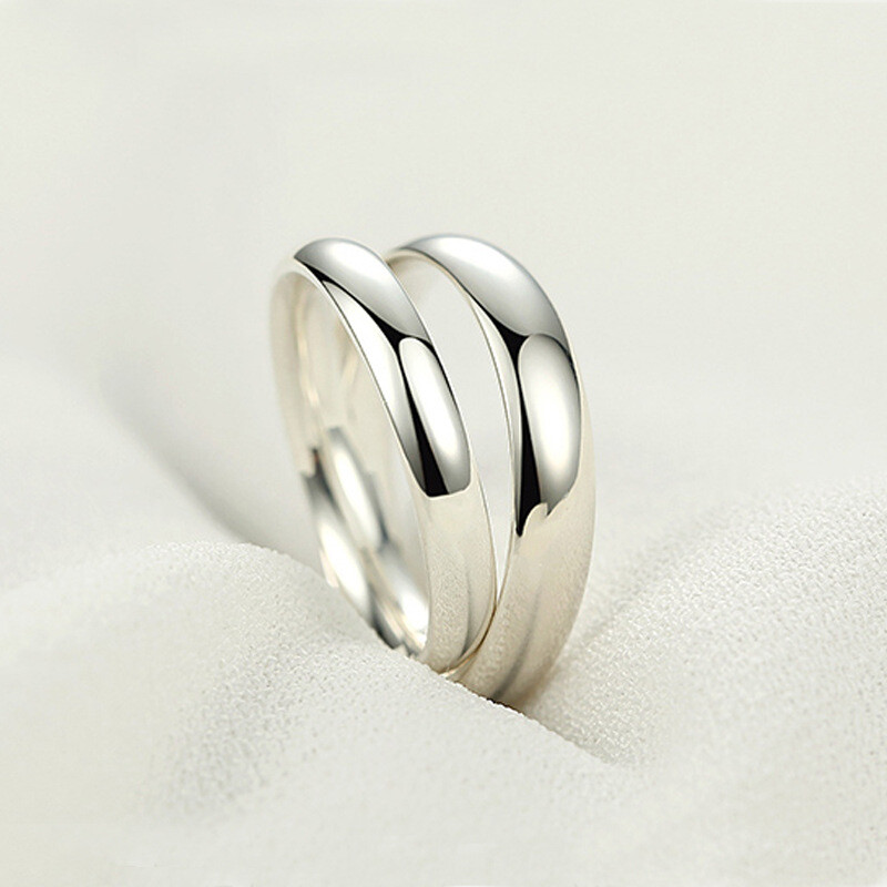 3/4mm REAL s925 Sterling Silver Solid Plain Band Ring Wedding Engage Friendship