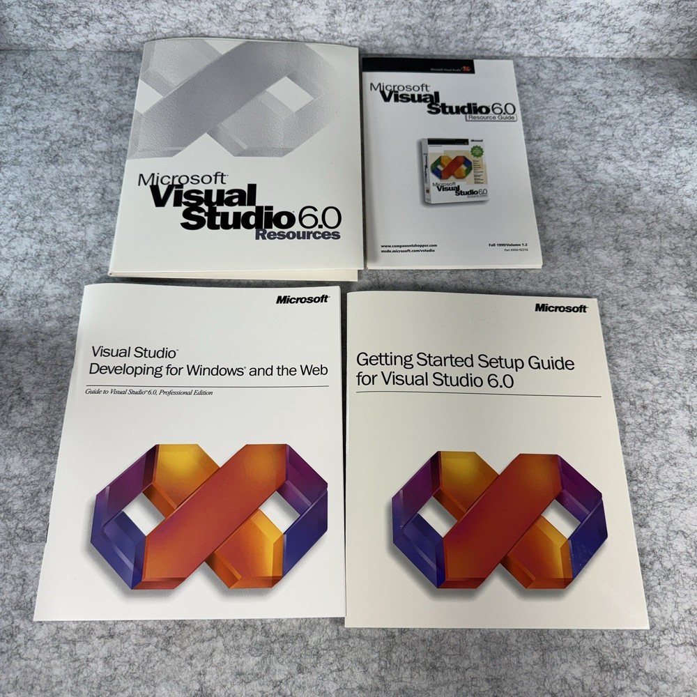 Microsoft Visual Basic Studio 6.0 Pro FoxPro C++ 659-00390 X04-86322 Software