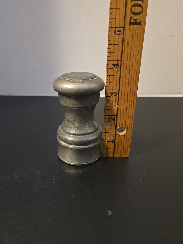 Early American Pewter By WEB Salt Shaker 3.5"