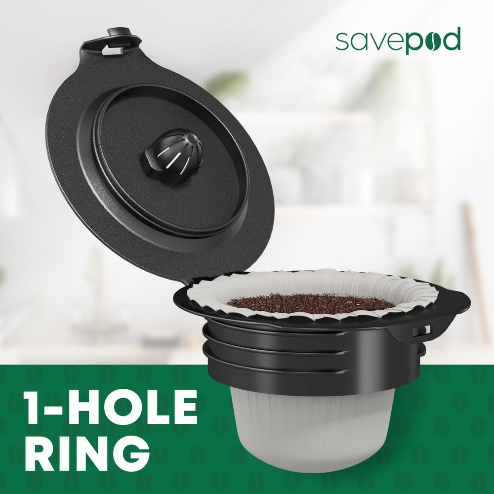 Savepod Pods Replacement Ring, Coffee Filter Extra Small, Black