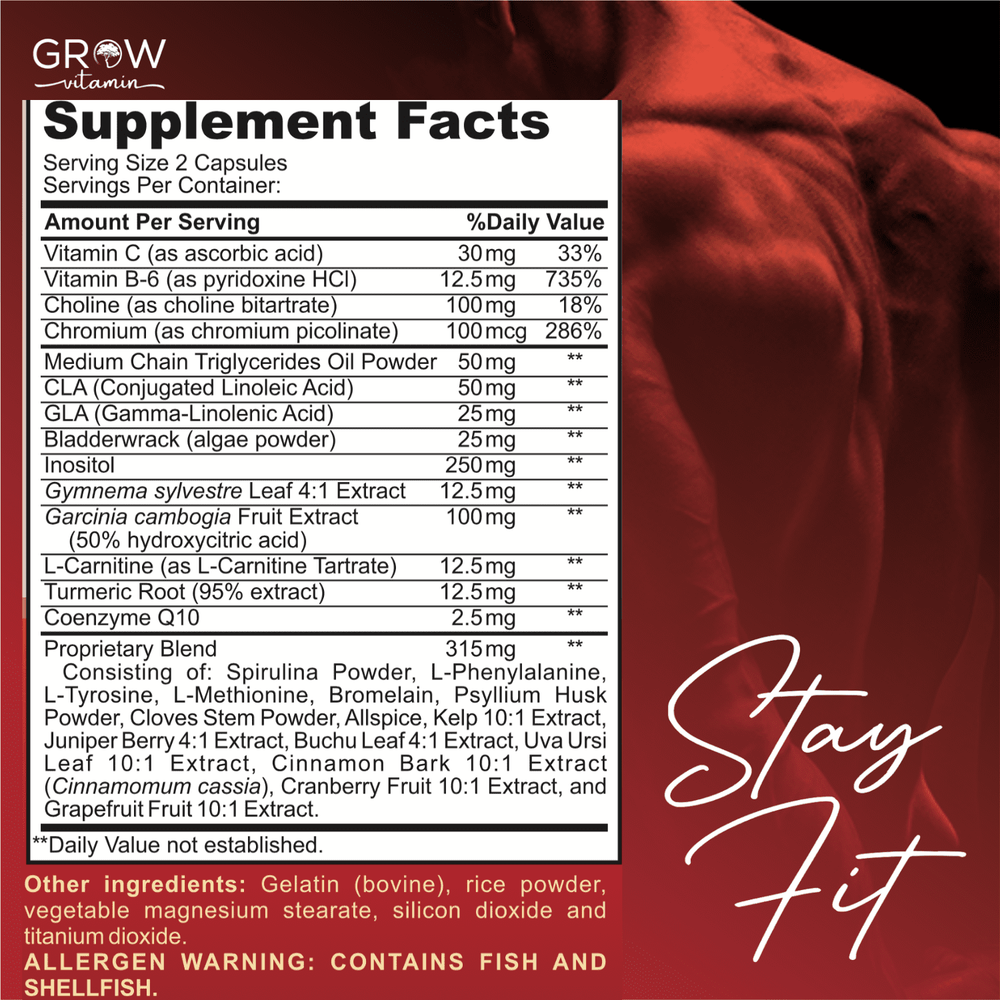 grow vitamin BurnWell capsules