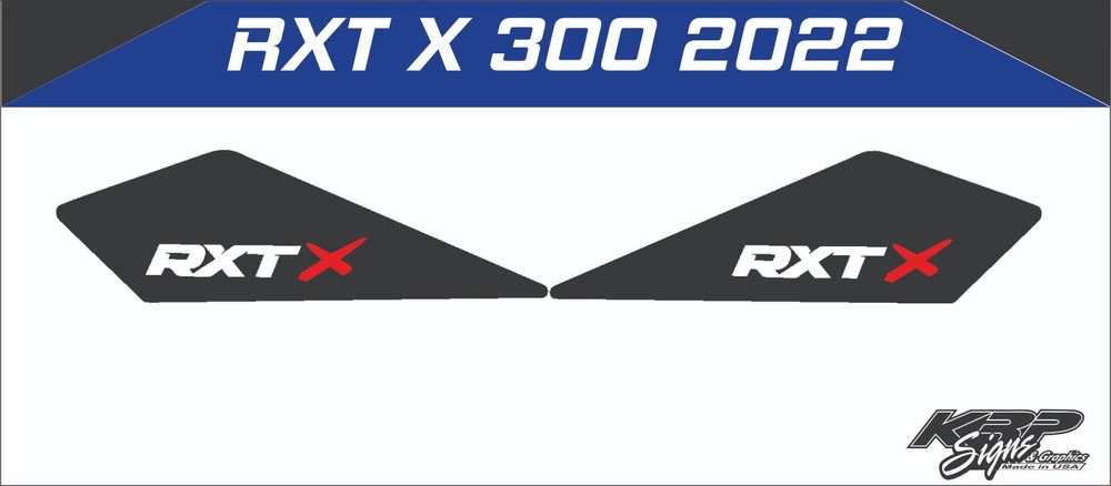 SEADOO RXT X 300 2022 Graphics / Decal  / Sticker Kit REAR SIDES ONLY PLAIN BLK